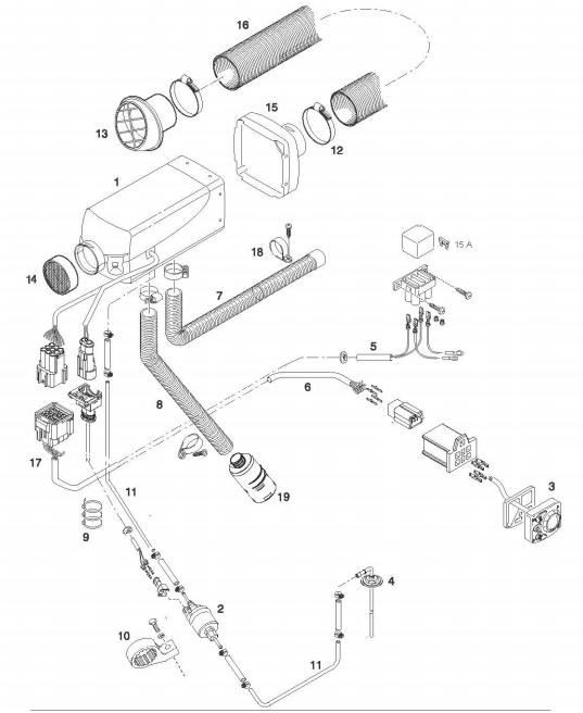 2kw&5kw air heater product structure diagram