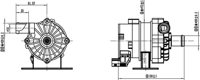 electric water pump structure electric water pump structure
